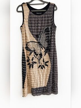 Frank Lyman Butterfly Print Textured Dress Sleeveless Knee Length Size 6 Canada